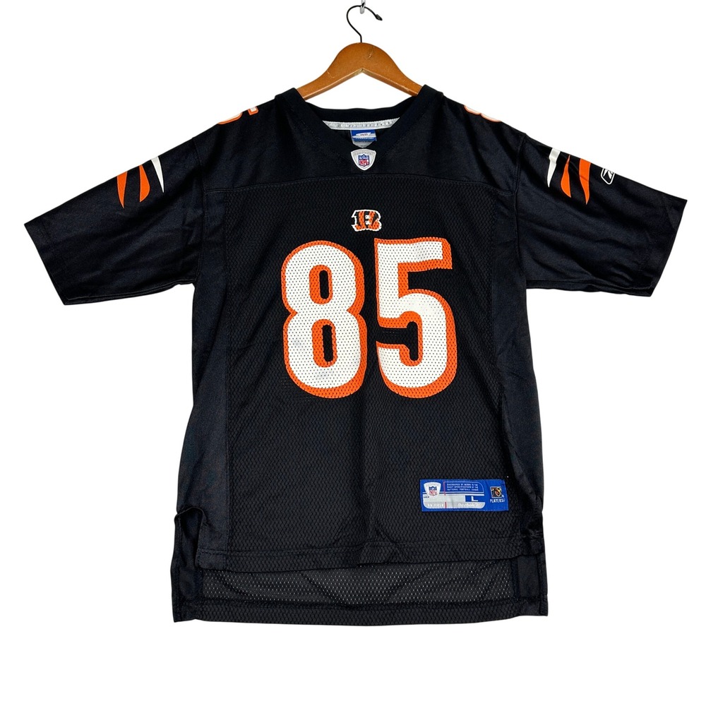 Cincinnati Bengals Reebok Chad Johnson 85 NFL Jersey Youth Large Black Orange‎